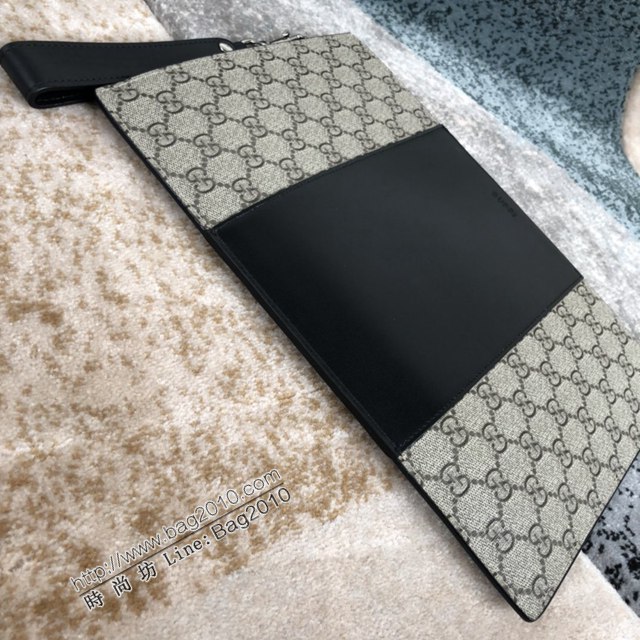 Gucci新款包包 古馳Supreme高級PVC牛皮手包 Gucci男士手拿包 495017  ydg3119